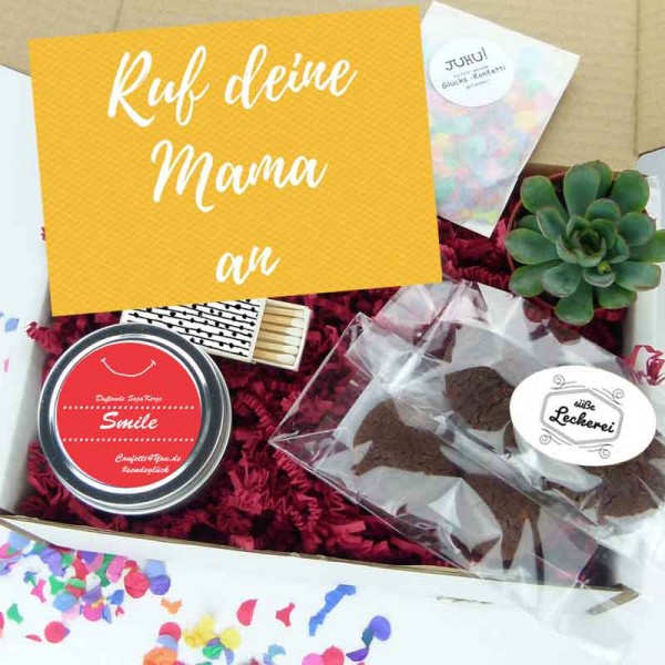 Geschenkpaket ruf deine Mama an Schule Studium