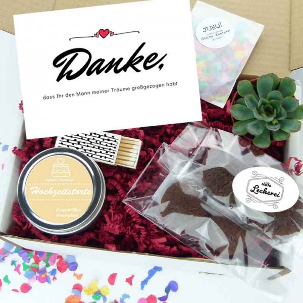 Geschenkpaket Danke Eltern Bräutigam